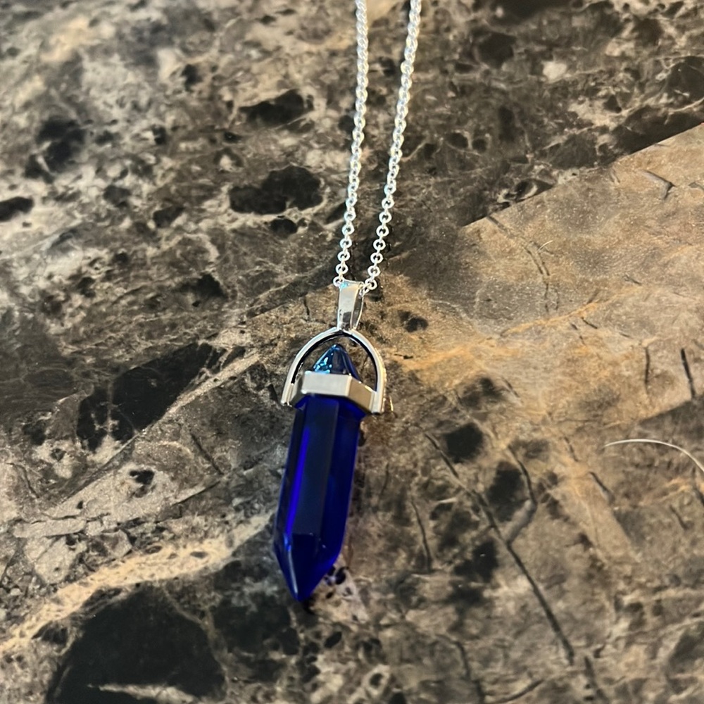 Handmade Hexagon Natural Stone Crystal Necklace